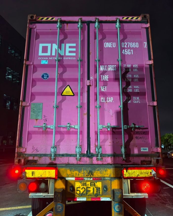 Containers from China, ready to go